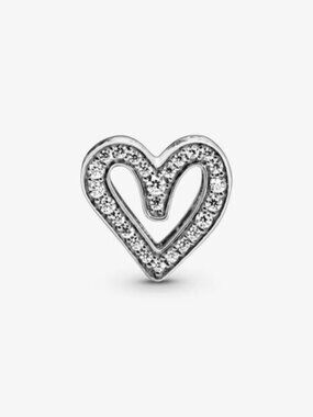 Pandora Sparkling Freehand Heart Charm